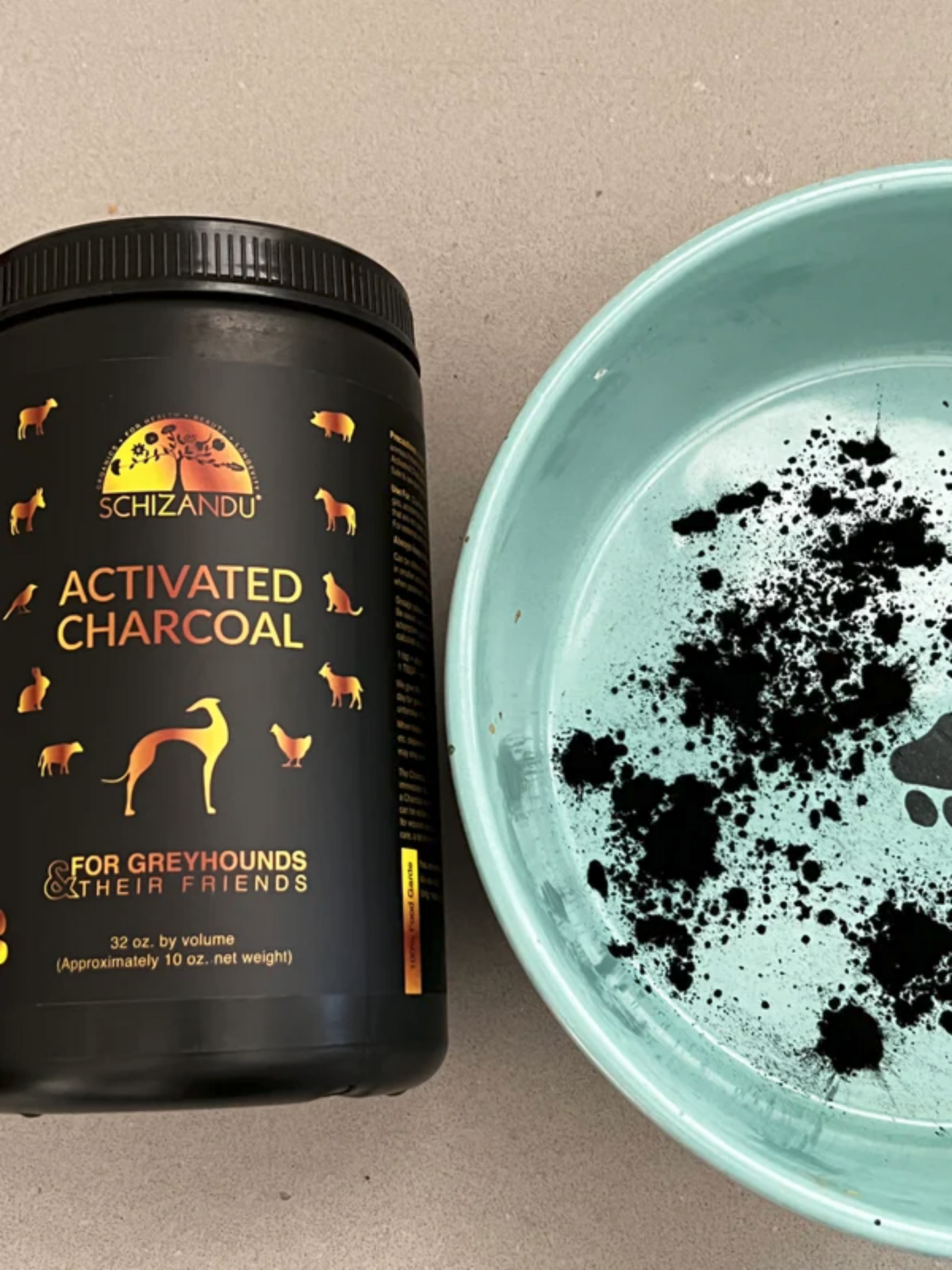 Activated Charcoal for Pets, 100% Pure FOOD GRADE, 32 oz Size Jar (10 oz by WEIGHT)
